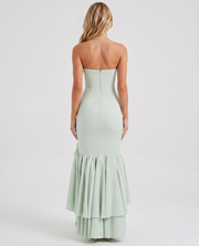 Eloise Ruffle Maxi Dress Sage view 5