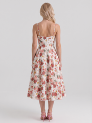 Estelle Sweetheart Corset Midi Dress Floral view 5