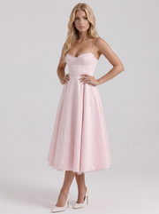 Estelle Sweetheart Corset Midi Dress Pink view 3