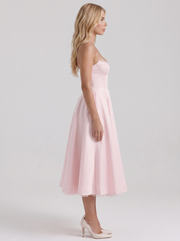 Estelle Sweetheart Corset Midi Dress Pink view 4