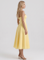 Estelle Sweetheart Corset Midi Dress Yellow view 4