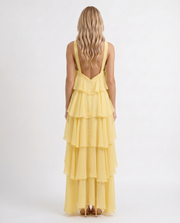 Felicia Tiered Maxi Dress Yellow view 5