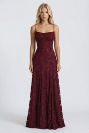 Francis Butterfly Maxi Dress Burgundy view 1