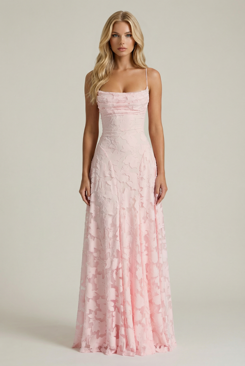 Francis Butterfly Maxi Dress Pink