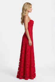 Francis Butterfly Maxi Dress Red view 3