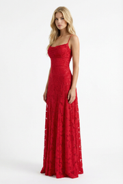 Francis Butterfly Maxi Dress Red view 4