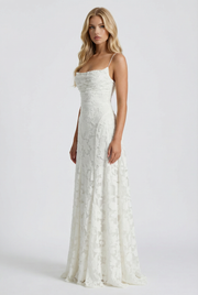 Francis Butterfly Maxi Dress White view 3