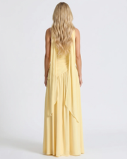 Genevieve Strapless Asymmetric Maxi Dress Yellow view 3