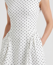 Greer Polka Dot Midi Dress White view 6