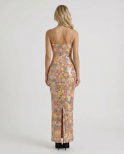 Gwynne Floral Sequin Maxi Dress Multi view 3