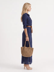 Hadley Collared Maxi Dress Navy view 4