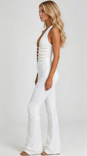 Harper Corset Jumpsuit White view 3
