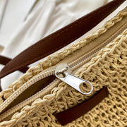 Ida Woven Hobo Shoulder Bag Beige view 4