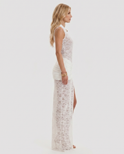 Iris Lace Maxi Dress White view 4