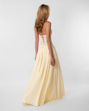 Isabella Lace Maxi Dress Butter Yellow view 4
