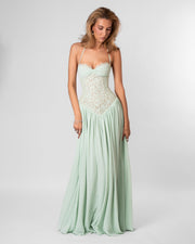 Isabella Lace Maxi Dress Mint view 3
