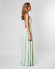 Isabella Lace Maxi Dress Mint view 5