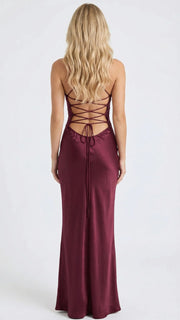 Jade Sequin Maxi Dress Burgundy view 3
