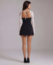 Jasmine Mini Dress Black & White view 2