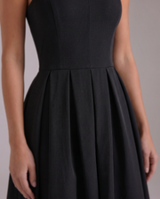 Juliana Strapless Midi Dress Black view 5