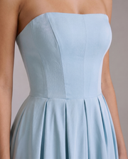 Juliana Strapless Midi Dress Blue view 5