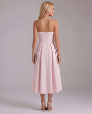 Juliana Strapless Midi Dress Pink view 2