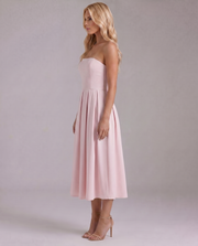 Juliana Strapless Midi Dress Pink view 3