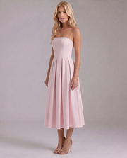 Juliana Strapless Midi Dress Pink view 4