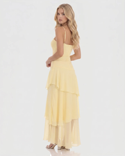 Odette Tiered Maxi Dress Yellow view 5