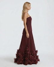 Katy Rosette Maxi Dress Burgundy view 3