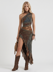 Kira Slit Maxi Dress Green view 1