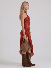 Kira Slit Maxi Dress Red view 4