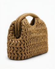 Lio Woven Raffia Clutch Boho Beach Purse Yellow view 2