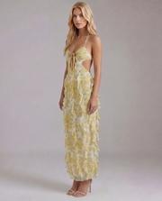 Lola Ruffle Maxi Sundress Yellow view 2