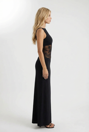Lucy Lace Maxi Dress Black view 4