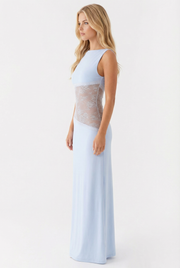 Lucy Lace Maxi Dress Blue view 3