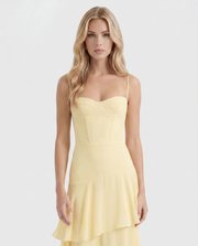 Lucy Lace Maxi Dress Yellow view 6