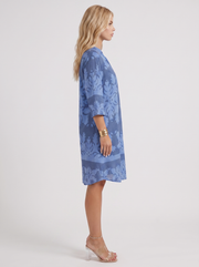 Marije Floral Midi Dress Blue view 4