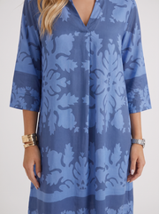 Marije Floral Midi Dress Blue view 6