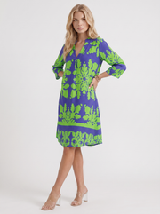 Marije Floral Midi Dress Green view 3