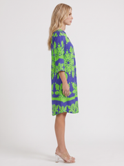 Marije Floral Midi Dress Green view 4