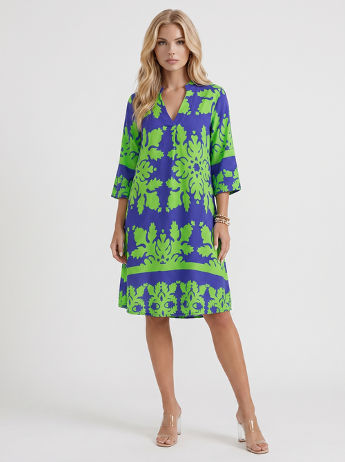 Marije Floral Midi Dress Green