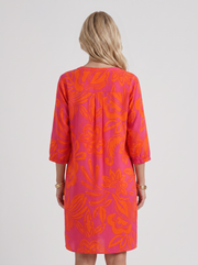 Marije Floral Midi Dress Orange view 5