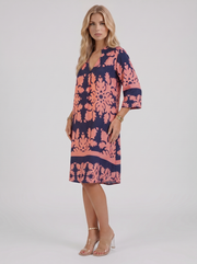 Marije Floral Midi Dress Pink view 1