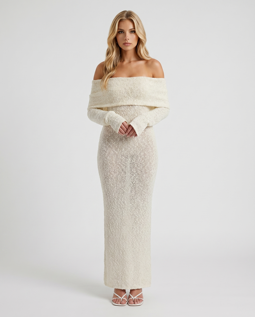 Marisol Off-Shoulder Maxi Dress Ivory