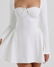 Megan Knot Mini Dress White view 6