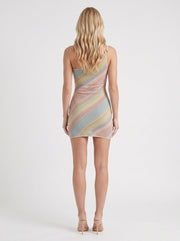 Mila Spaghetti Strap Striped Knit Mini Dress Pastel view 5