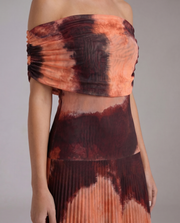 Milena Draped Maxi Dress Brown view 6