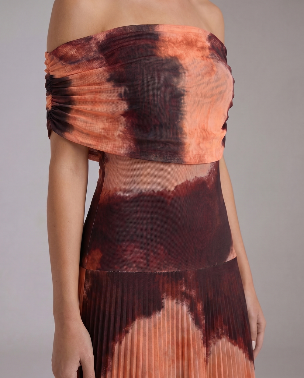Milena Draped Maxi Dress Brown