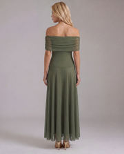 Milena Draped Maxi Dress Green view 2